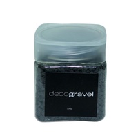 1pce Black 300g Deco Gravel Coloured Rocks Tub with Screw Lid Display Craft