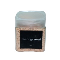 1pce Orange 300g Deco Gravel Coloured Rocks Tub with Screw Lid Display Craft