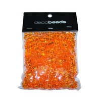 2 x 100g Packs Orange Round Beads 5mm Diameter and 2mm Thick Acrylic GMB041OR