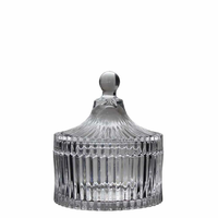 13x10.5cm Glass Vintage Style Circus Tent Jar w/ Lid Weddings Candle Making M212