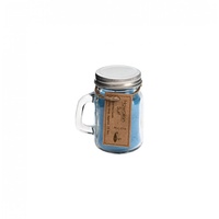 1pce 8.5cm Scented Candle in Mini Mason Jar, Cute, Retro-Hawaiian Surf