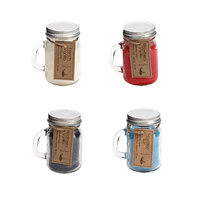 1pce 8.5cm Scented Candle in Mini Mason Jar, Cute, Retro