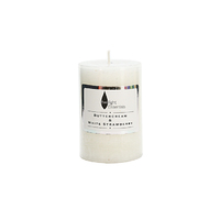 Twilight Essential Pillar Candle Buttercream & White Strawberry Scented 6.8x10cm
