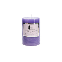 Twilight Essential Pillar Candle Violet Dew & Woodland Petals Scented 6.8x10cm