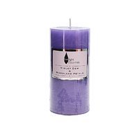 Twilight Essential Pillar Candle Violet Dew & Woodland Petals Scented 6.8x14cm