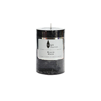Twilight Essential Pillar Candle Black Musk Scented Wax 6.8x10cm