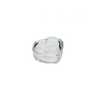 8cm Love Heart Shape Glass Box with Lid, Trinket Box, Candle Making