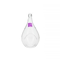 1pce Glass Pear Shape Terrarium 8x13.5cm Hanging Tealight Candle Tealight Holder
