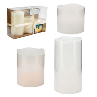 Premium Real Wax LED Candles in White Extra Long Lasting Globes