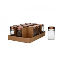 10cm Glass Jar with Copper Screw Top, Country Style 200ml