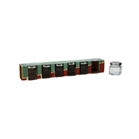 Set of 6pce Mini Glass Storage Jars for Kitchen Home Decor