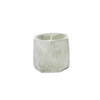 8cm Citronella Candle Cement Style Pot 8x7.5cm Mosquito Repellent Modern Look