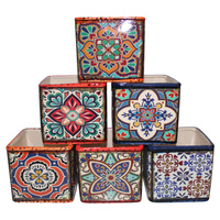 1pce 13.5x12.5cm Ceramic Pot Planter in Urban Turkish/Moroccan Style