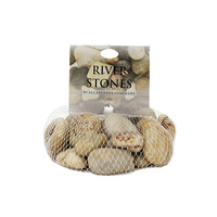 New 1pce Garden River Stone / Pebbles in Net 1Kg - White