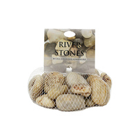 New 1pce Garden River Stone / Pebbles in Net 1Kg -  Natural