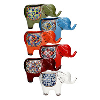 1pce 26x16cmH Ceramic Elephant Pot Planter in Urban Turkish/Moroccan Style