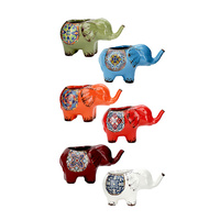 New 1pce Turkish/Urban Elephant Ceramic Flower Pot 17x10cmH