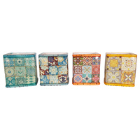 New 1pce Turkish/Urban Ceramic Flower Pot in Pastel Colours 10x10cmH