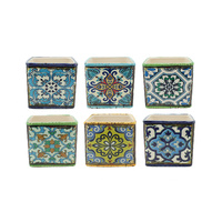 New 1pce Turkish/Urban Inspired Ceramic Flower Pot 13.5x12.5cmH Square