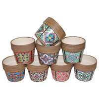 1pce 10cm Ceramic Pot Planter in Urban Turkish/Moroccan Style, Succulent Flower Size