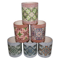 New 1pce Turkish/Urban Flower Ceramic Flower Pot Pastel Tones FlowerFlower Pot 11.7x13.7cmH