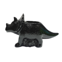 Black Dinosaur Ceramic 24.5cm Pot Planter for Herbs, Succulents, Flowers