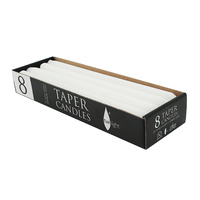 NEW 8pce Taper Candle Pack 10 Inch / 25.4cm Tall Lead Free, Smokless