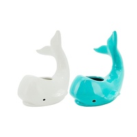 New 1pce Flower Pot Ceramic Whale 19x13x19.5cm Planter Herb Garden