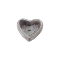 1pce Planter Heart Shape Cement Deco 14.5x14.5x5cm Succulent Display Flower Pot