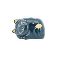 New 1pce Ceramic Planter Black Cat Wall Hanger Flower Pot 18x12.5x7cm Succulents and Herbs