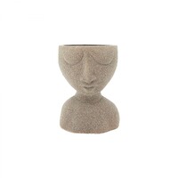 1pce Stoneware Man 14cm Ceramic Pot Planter for Herbs, Succulents, Flowers