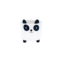 New 1pce Panda Flower Pot 7.5x7.5x8cm Hers and Succulent Planter Black and White