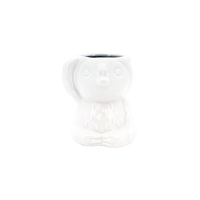 1pce White Flower Pot Sloth Planter Herbs and Grasses 8x7.5x9.5cmH