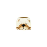 New 1pce Pot Dog 9.8x14x6.6cm Flower Herb Planter Ceramic Cute Sleeping