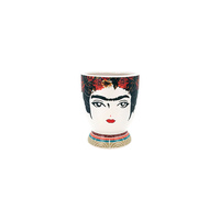 New 1pce Flower Pot Head Frida 8.3x8.3x10.3cm Glazed Ceramic Herbs & Succulents Planter