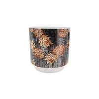1pce Pineapple Flower Pot Ceramic Traditional Design 12x12.7cm