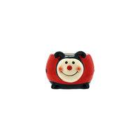 Pot Red Lady Bug 11.5x9.8x7.5cm Glazed Ceramic Planter, Herbs & Succulents