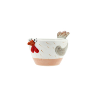 Turkey Pot Cute/Funny 10.8x14.5x8.5cm Glazed Ceramic Planter, Herbs & Succulents