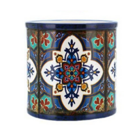 1pce Navy Blue Round Ceramic 13.5cm Pot Planter for Herbs, Succulents, Flowers
