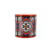 1pce Orange Round Ceramic 10cm Pot Planter for Herbs, Succulents, Flowers