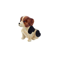 Pot Sitting Beaglier Puppy 9x14x13.8cm Glazed Ceramic Planter, Herbs & Succulent