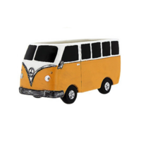 Yellow VW Combi Van Ceramic 25.5cm Pot Planter for Herbs, Succulents, Flowers