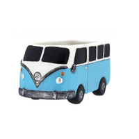 Blue VW Combi Van Ceramic 17cm Pot Planter for Herbs, Succulents, Flowers