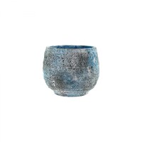 1pce Blue Rustic Concrete 13cm Pot Planter for Herbs, Succulents, Flowers