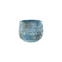 1pce Blue Rustic Concrete 9cm Pot Planter for Herbs, Succulents, Flowers