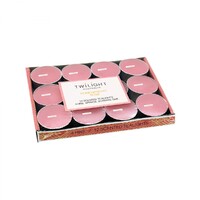 1 Pack of 12pce Pomegranate Rose Scented Tealight Candles 4 Hour Burn Time