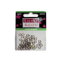 1 x Pack of 60, 5mm Split Rings Silver Metal Findings Miniature Crafts