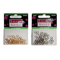 1 x Pack of 60, 5mm Split Rings Silver Metal Findings