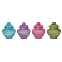 1pce 12cm Glass Vintage Style Candy or Sugar Jar