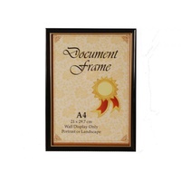 A4 Certificate Frame Black with Gold Stripe, PVC, Graduation, Business